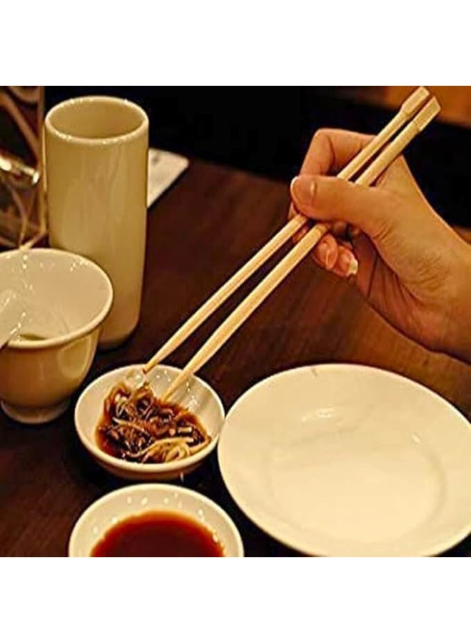 A set of 10 pairs of beautiful, reusable wooden chopsticks with a long design made of natural wood. Elegant, eco-friendly tableware, safe for everyday use in the kitchen. - Image 1